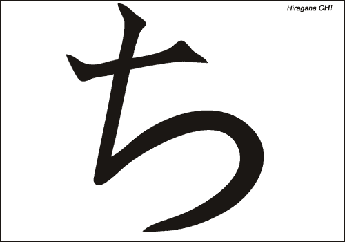 Alphabet japonais Hiragana : CHI