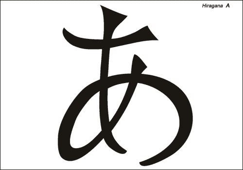 Alphabet japonais Hiragana : A