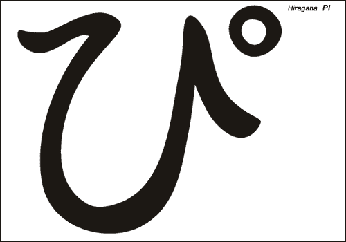 Alphabet japonais Hiragana : PI