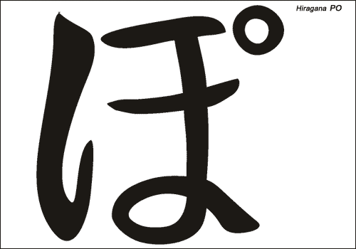 Alphabet japonais Hiragana : PO