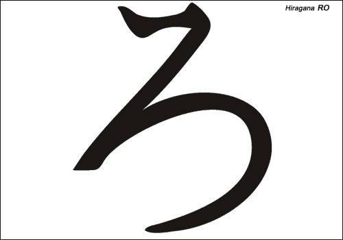 Alphabet japonais Hiragana : RO