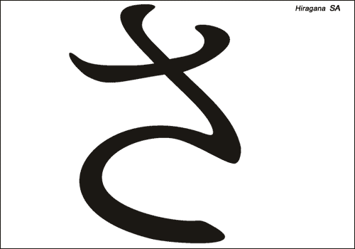 Alphabet japonais Hiragana : SA