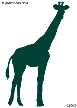 Ramoshwani, la Girafe : silhouette modèle 3