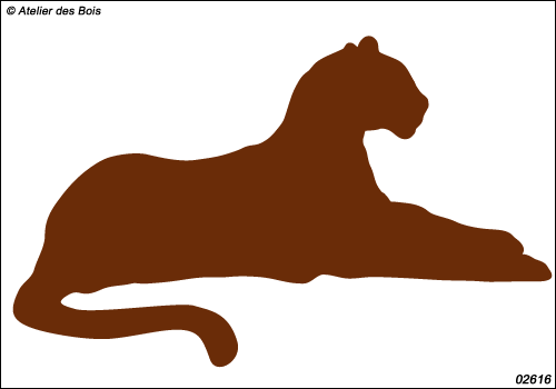 Sitachwe, le Léopard : silhouette couchée modèle 6
