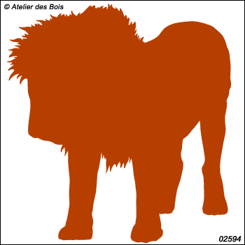 Rungwa, le Lion : silhouette modèle 4