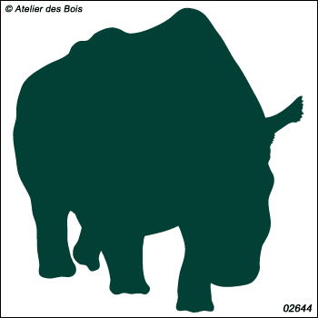 Debeeti, le Rhinocéros : silhouette modèle 4