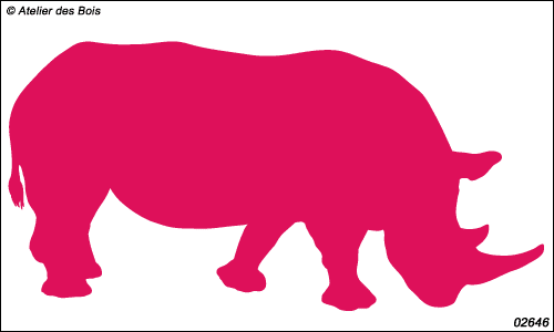 Debeeti, le Rhinocéros : silhouette modèle 6