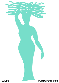 Inaya, Femme porteuse de bois (silhouette) modèle 3