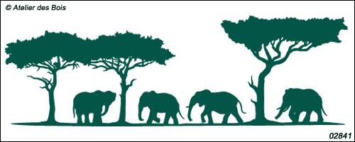Kipembawe, Paysage Elephants Grand modèle