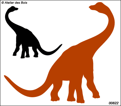 Collection Dinosaures : silhouette de Brachiosaure 822