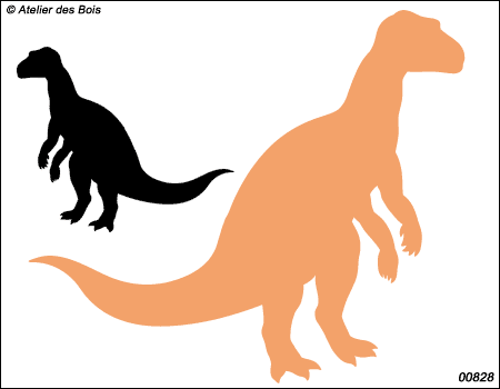 Collection Dinosaures : silhouette d'Iguanodon 828