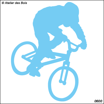 BMX en descente (silhouette) M6004