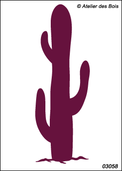 Silhouette de Cactus Arriba grand modèle 3058