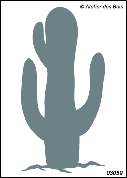 Silhouette de Cactus Arriba petit modèle 3059