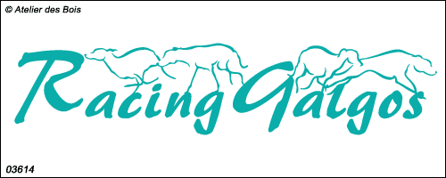 Lettrage Racing Galgos avec 4 graphismes 3614