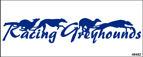 Lettrage Racing Greyhounds avec 4 silhouettes M482