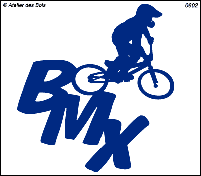 Lettrage BMX avec silhouette M6024