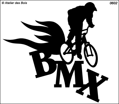 Lettrage BMX avec silhouette M6026