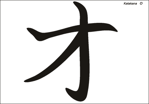 Alphabet japonais Katakana : O