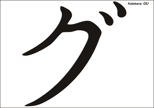 Alphabet japonais Katakana : GU