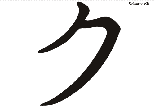 Alphabet japonais Katakana : KU