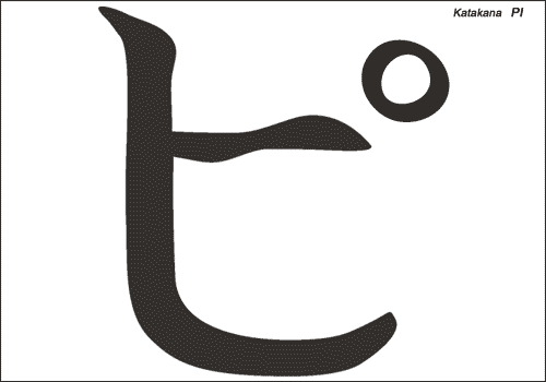 Alphabet japonais Katakana : PI
