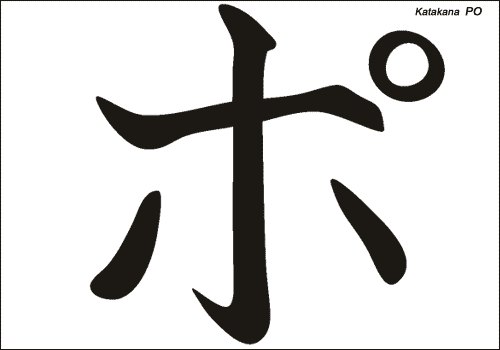 Alphabet japonais Katakana : PO