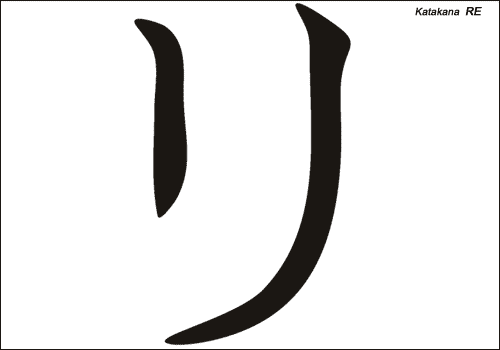 Alphabet japonais Katakana : RE
