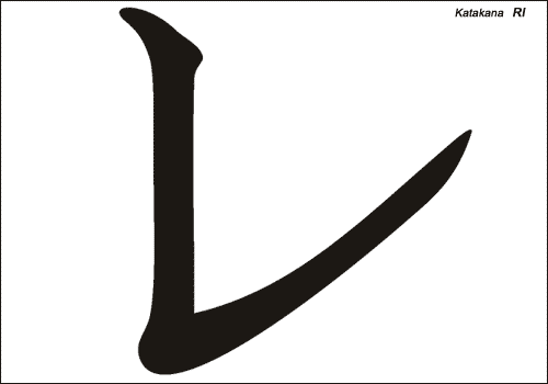 Alphabet japonais Katakana : RI