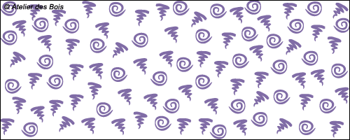Assortiment de traits déco et de spirales 1,5 cm
