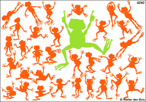 Les Clodyz, ensemble de 32 grenouilles dansantes et sautantes