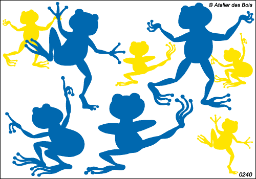 Les Clodyz, ensemble de 4 grenouilles dansantes et sautantes 4