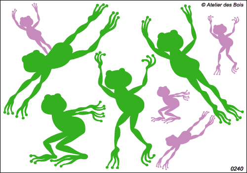 Les Clodyz, ensemble de 4 grenouilles dansantes et sautantes 5