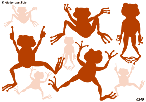 Les Clodyz, ensemble de 4 grenouilles dansantes et sautantes 7