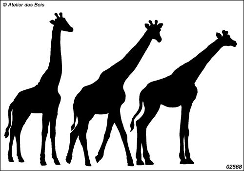 Ramoshwani, les Girafes : silhouettes modèles 4 + 5 + 6