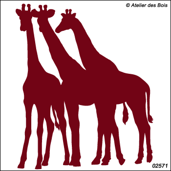 Ramoshwani, les Girafes : Troupeau modèle 1 (Silhouettes)