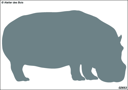 Sokloko, l'Hippopotame : silhouette modèle 3
