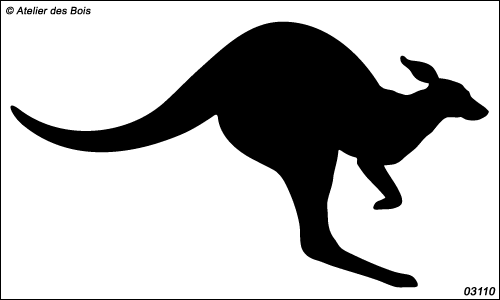 Silhouette de Kangourou style Australien