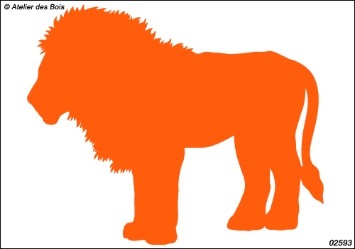 Rungwa, le Lion : silhouette modèle 3