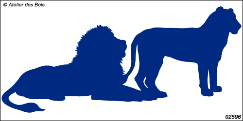 Rungwa, les Lions : Couple modèle 6 (silhouettes)