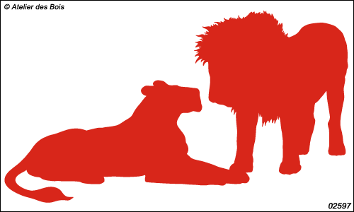 Rungwa, les Lions : Couple modèle 7 (silhouettes)