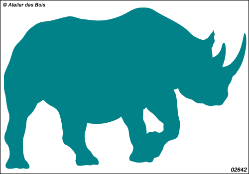 Debeeti, le Rhinocéros : silhouette modèle 2