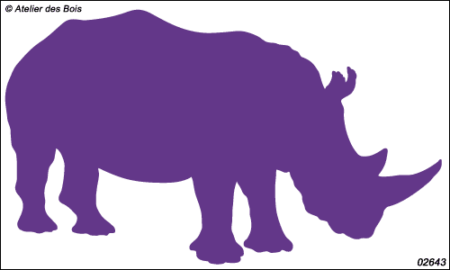Debeeti, le Rhinocéros : silhouette modèle 3