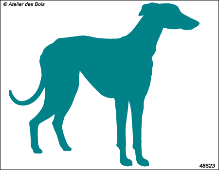 Silhouette de Greyhound debout M523
