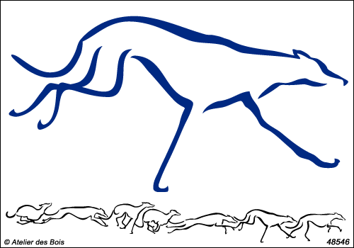 Sheffield, graphisme de Greyhound en course, modèle 546