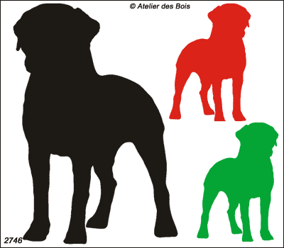 Silhouette de Rottweiler debout