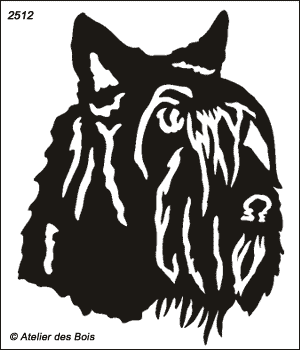 Ardfern, Tête de Scottish Terrier (Foncé)