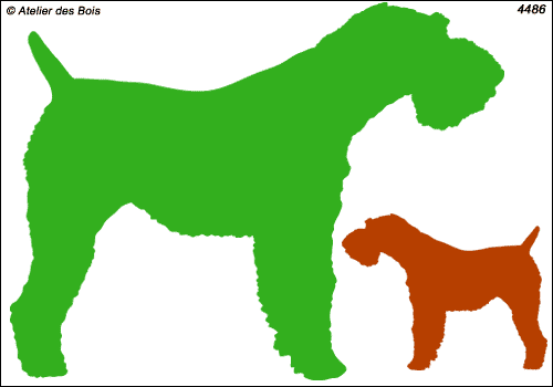Silhouette de Welsh Terrier debout