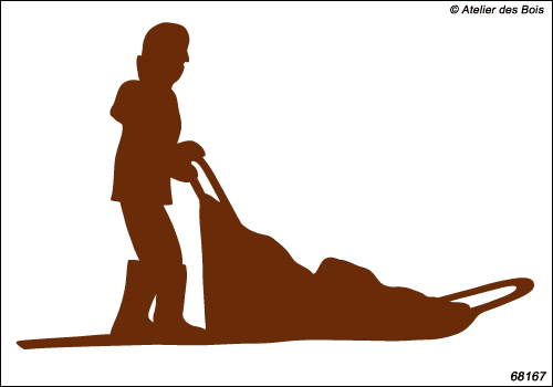 Gamenaiy, musher silhouette de profil N6816.7