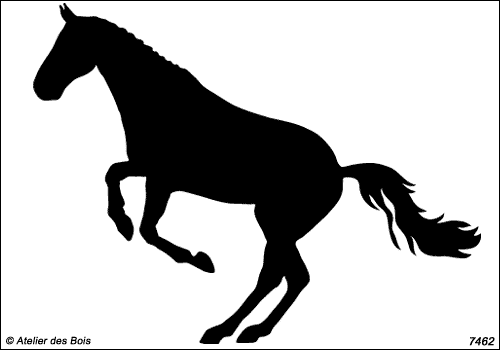 Silhouette de cheval d'obstacle 74622